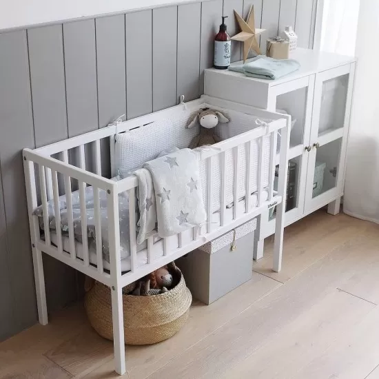 Mini patut co-sleeping din lemn Classic White 90 x 40 cm Mini patut co-sleeping din lemn Classic White 90 x 40 cm
