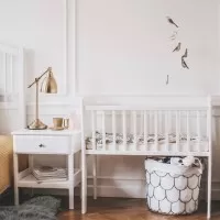 Mini Patut co-sleeping din lemn, White 90 x 40 cm