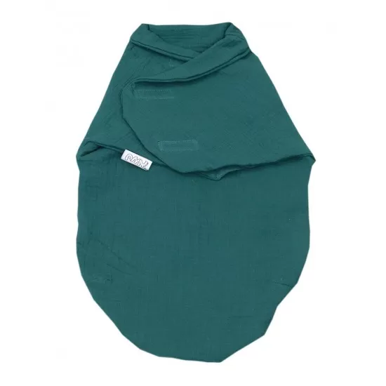 Paturica de infasat din bumbac, Baby swaddle, Puzzle Muslin, Verde, Amy Paturica de infasat din bumbac, Baby swaddle, Puzzle Muslin, Verde, Amy