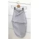 Paturica de infasat din bumbac pentru bebelusi, Inchidere Velcro, Sky Bunny Grey Paturica de infasat din bumbac pentru bebelusi, Inchidere Velcro, Sky Bunny Grey