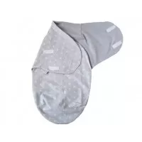 Paturica de infasat din bumbac pentru bebelusi, Inchidere Velcro, Sky Bunny Grey