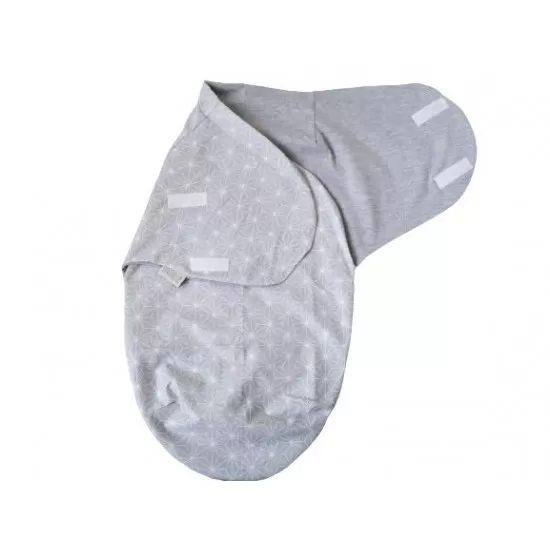Paturica de infasat din bumbac pentru bebelusi, Inchidere Velcro, Sky Bunny Grey Paturica de infasat din bumbac pentru bebelusi, Inchidere Velcro, Sky Bunny Grey