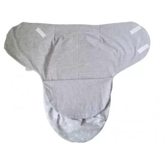 Paturica de infasat din bumbac pentru bebelusi, Inchidere Velcro, Sky Bunny Grey Paturica de infasat din bumbac pentru bebelusi, Inchidere Velcro, Sky Bunny Grey