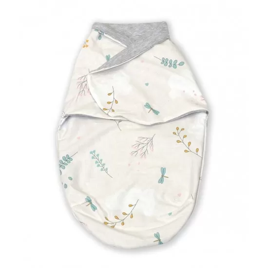 Paturica de infasat din bumbac pentru bebelusi, Inchidere Velcro, Airy Beige, Amy Paturica de infasat din bumbac pentru bebelusi, Inchidere Velcro, Airy Beige, Amy
