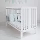 Patut din lemn masiv pentru bebe Star Baby Alb 120 x 60 cm Patut din lemn masiv pentru bebe Star Baby Alb 120 x 60 cm