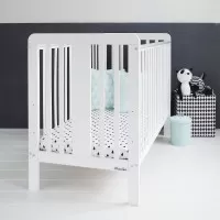 Patut din lemn masiv pentru bebe Star Baby Alb 120 x 60 cm