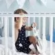 Patut din lemn masiv pentru bebe Star Baby Alb 120 x 60 cm Patut din lemn masiv pentru bebe Star Baby Alb 120 x 60 cm