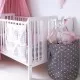 Patut din lemn masiv pentru bebe Star Baby Alb 120 x 60 cm Patut din lemn masiv pentru bebe Star Baby Alb 120 x 60 cm
