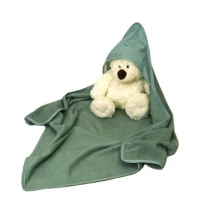 Prosop de baie pentru bebelusi din bumbac, cu gluga, Pure Salvia, 75 x 75 cm Prosop de baie pentru bebelusi din bumbac, cu gluga, Pure Salvia, 75 x 75 cm