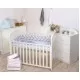 Protectie laterala patut bebe Bumper impletit Inchidere Velcro Bumbac Grey 210 cm