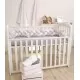 Protectie laterala patut bebe bumper impletit inchidere velcro bumbac White Pink Grey 210 cm Protectie laterala patut bebe bumper impletit inchidere velcro bumbac White Pink Grey 210 cm