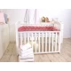 Protectie laterala patut bebe, Bumper impletit, Inchidere Velcro, Velvet Dirty Pink, 210 cm