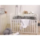 Protectie laterala patut bebe, Bumper impletit, Inchidere Velcro, Velvet Grey, 210 cm