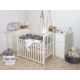 Protectie laterala patut bebe, Bumper impletit, Inchidere Velcro, Velvet Grey, 210 cm