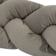 Protectie laterala patut bebe, Bumper impletit, Inchidere Velcro, Velvet Grey, 210 cm
