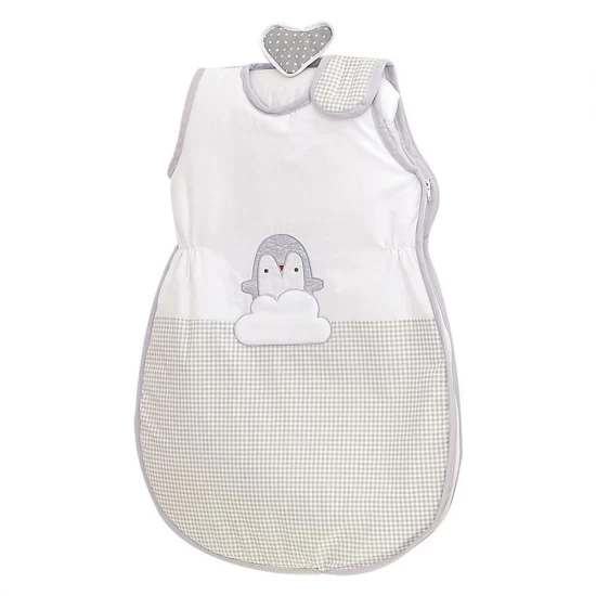 Sac de dormit din bumbac cu broderie pentru bebelusi Pinguin 98 cm Sac de dormit din bumbac cu broderie pentru bebelusi Pinguin 98 cm