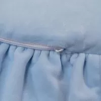 Saltea de joaca din spuma MeowBaby pentru copii, rotunda cu volanas, catifea baby blue