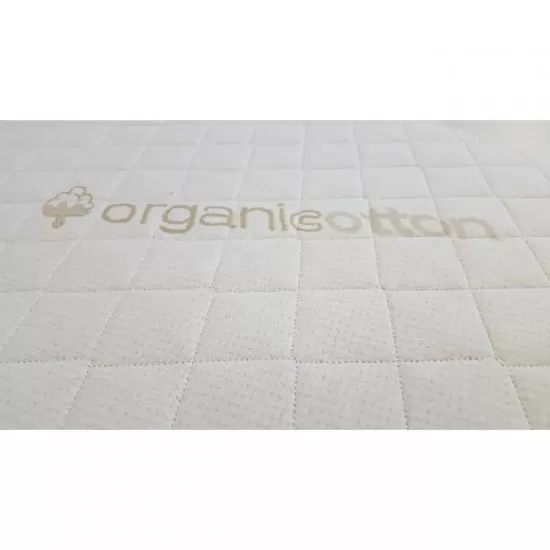 Saltea copii Cocos Latex cu husa detasabila Bumbac Organic si lana 127x63x10 cm