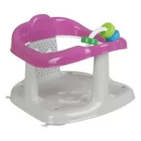 Scaun de baie pentru bebelusi cu jucarii Panda Gri cu Roz