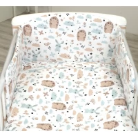 Set lenjerie din bumbac 3 piese cu protectie laterala pentru pat bebelusi 120 x 60 cm Iepuras Blue Set lenjerie din bumbac 3 piese cu protectie laterala pentru pat bebelusi 120 x 60 cm Iepuras Blue