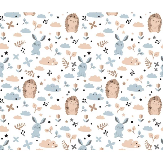 Set lenjerie din bumbac 3 piese cu protectie laterala pentru pat bebelusi 120 x 60 cm Iepuras Blue Set lenjerie din bumbac 3 piese cu protectie laterala pentru pat bebelusi 120 x 60 cm Iepuras Blue