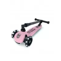 Trotineta copii pliabila cu roti luminoase Scoot and Ride HighwayKick 3 Rose