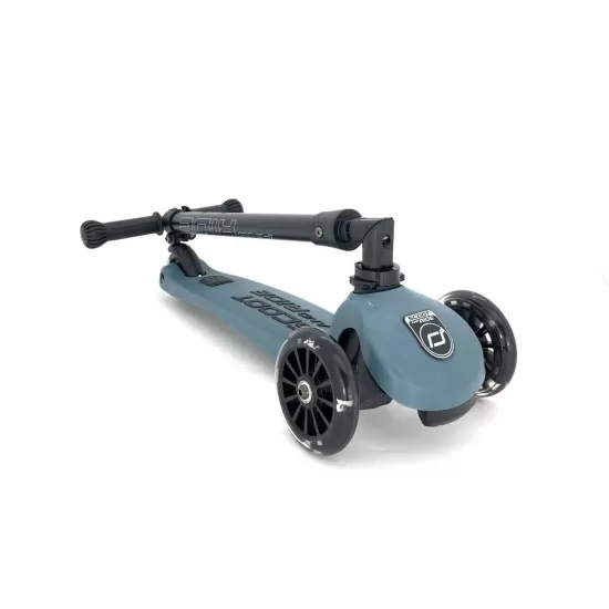 Trotineta copii pliabila cu roti luminoase Scoot and Ride HighwayKick 3 Steel Blue Trotineta copii pliabila cu roti luminoase Scoot and Ride HighwayKick 3 Steel Blue