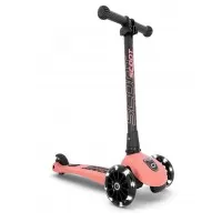 Trotineta copii pliabila cu roti luminoase Scoot and Ride HighwayKick 3 Peach