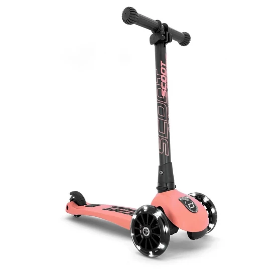 Trotineta copii pliabila cu roti luminoase Scoot and Ride HighwayKick 3 Peach