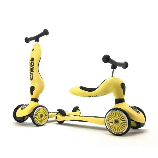 Trotineta copii transformabila 2 in 1 Scoot and Ride HighwayKick 1 Lemon Trotineta copii transformabila 2 in 1 Scoot and Ride HighwayKick 1 Lemon