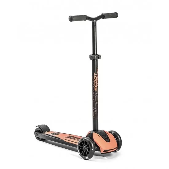 Trotineta pliabila pentru copii si adulti cu roti luminoase Scoot & Ride Highwaykick 5 Peach
