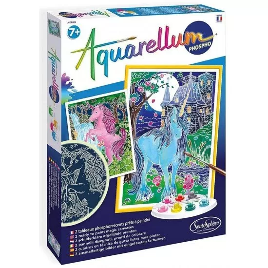 Set pictura Aquarellum Fosforescent Unicorn