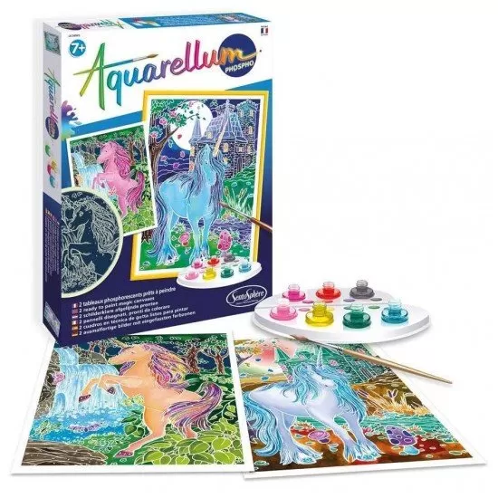 Set pictura Aquarellum Fosforescent Unicorn