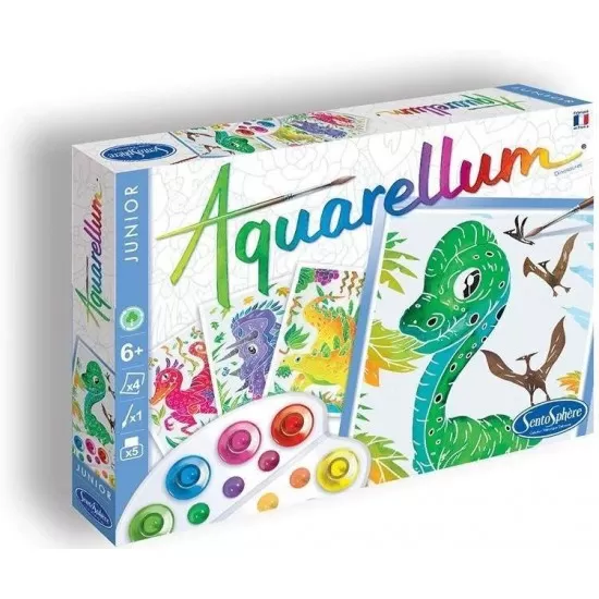 Set pictura Aquarellum Junior Dinozauri Set pictura Aquarellum Junior Dinozauri