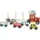 Jucarie camion din lemn cu vehicule de transport Vilac Jucarie camion din lemn cu vehicule de transport Vilac