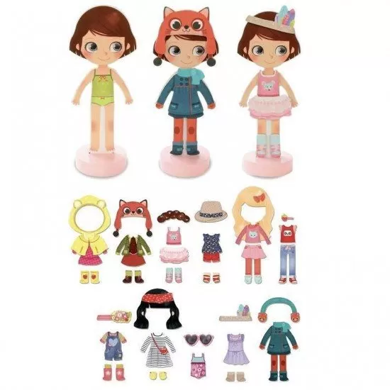 Set magnetic 37 piese - Imbraca papusa Chloe Set magnetic 37 piese - Imbraca papusa Chloe