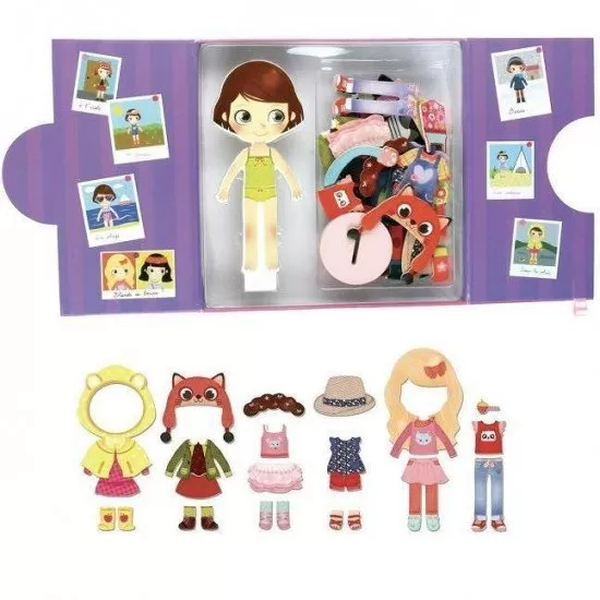Set magnetic 37 piese - Imbraca papusa Chloe Set magnetic 37 piese - Imbraca papusa Chloe