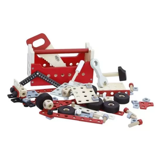 Set de joaca din lemn Cutie Atelier 96 piese Set de joaca din lemn Cutie Atelier 96 piese