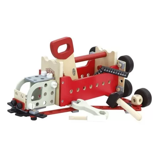 Set de joaca din lemn Cutie Atelier 96 piese Set de joaca din lemn Cutie Atelier 96 piese