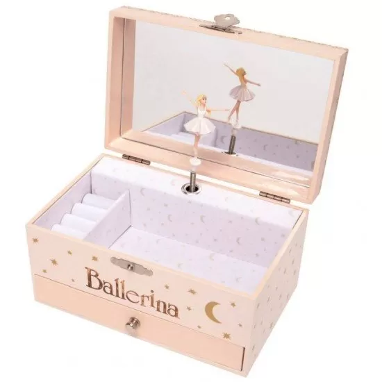 Cutie muzicala dreptunghiulara cu sertar Ballerina Cutie muzicala dreptunghiulara cu sertar Ballerina