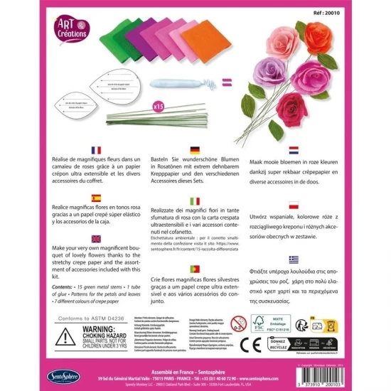 Set creativ - Trandafiri din hartie Set creativ - Trandafiri din hartie