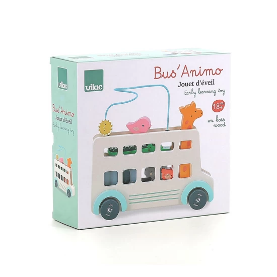 Jucarie indemanare - Autobuzul cu animale