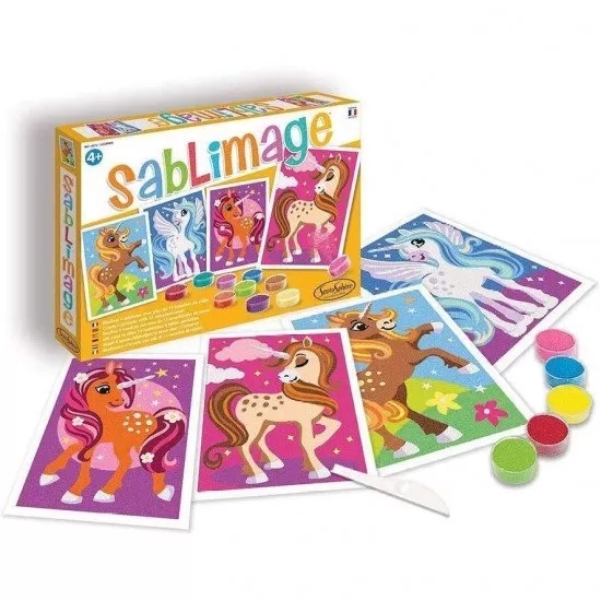 Kit creativ cu nisip Sablimage - Unicorni Kit creativ cu nisip Sablimage - Unicorni