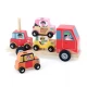 Camion cu 4 masinute din lemn Vilac Camion cu 4 masinute din lemn Vilac