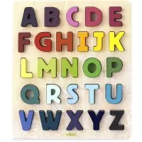 Puzzle ABC din lemn 26 piese Vilac