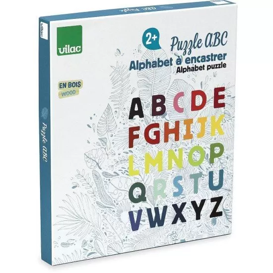 Puzzle ABC din lemn 26 piese Vilac