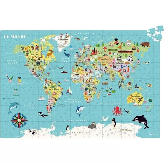 Puzzle harta lumii 500 piese in limba Franceza Puzzle harta lumii 500 piese in limba Franceza