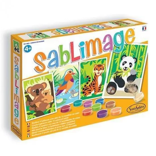 Set creativ cu nisip colorat Sablimage - Animale in pericol Set creativ cu nisip colorat Sablimage - Animale in pericol