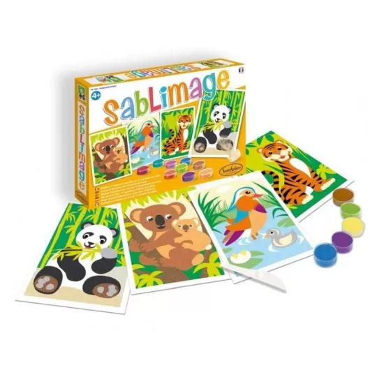 Set creativ cu nisip colorat Sablimage - Animale in pericol Set creativ cu nisip colorat Sablimage - Animale in pericol