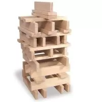 Set constructie 100 de piese lemn